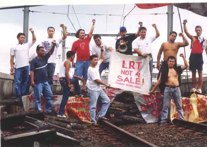 Striking PIGLAS Members Manning Picketline at the Rail tracks